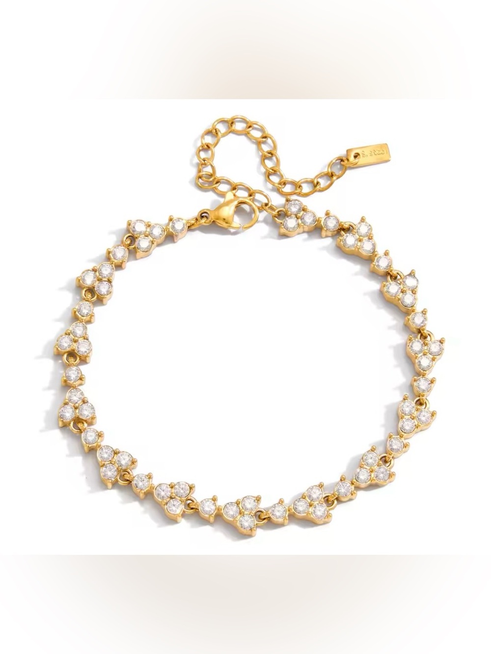 Gold Crystal Cluster Bracelet - Women Jewelry